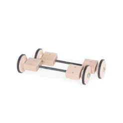 Titelseite 33 Achse Mit Rädern Für Wäschekorb Aus Massivem Holz | Mini-Spielmobil | Holzkiste | Ordnungsbox 6045.1