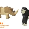 Gorilla Und Nashorn | 2-teiliges Tiere Set | Arche Spielfiguren | Afrika Tiere | Holztiger | HT80150+HT80147 1 Gorilla Und Nashorn | 2-teiliges Tiere Set | Arche Spielfiguren | Afrika Tiere | Holztiger | HT80150+HT80147 -Holzspielzeug-Peitz afrika spielfiguren set arche nashorn gorilla