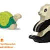 Pandabär Und Schildkröte | 2-teiliges Tiere Set | Arche Spielfiguren | Holztiger | Asien Tiere | HT 80176+80191