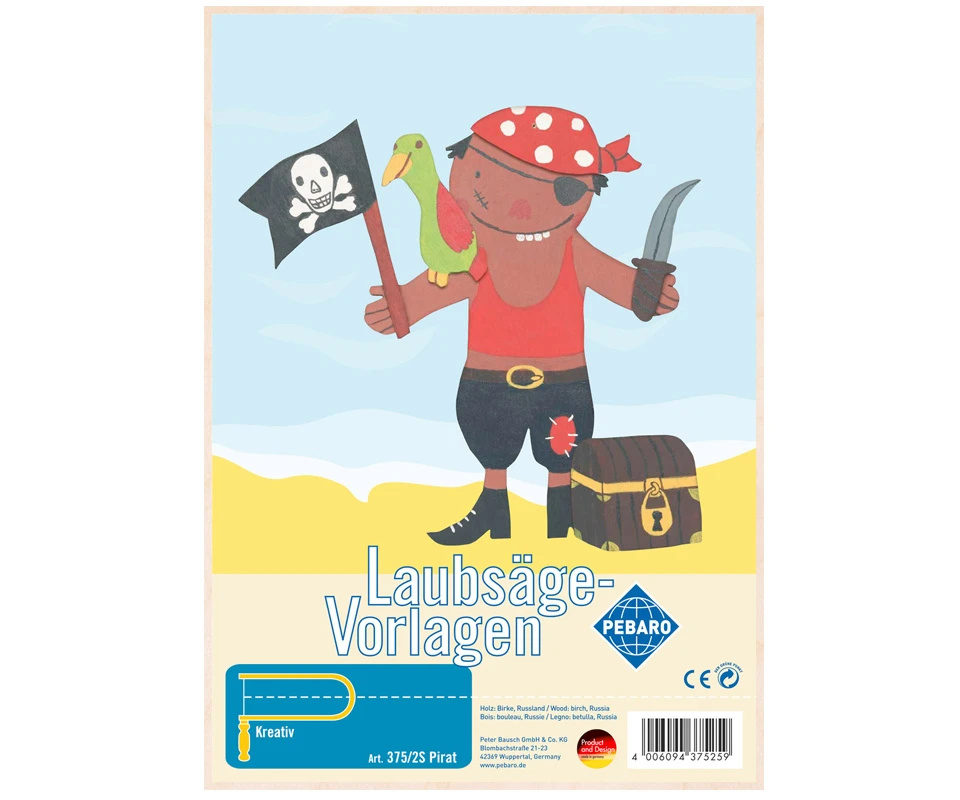 Laubsägevorlage Pirat | Heimwerken | Kinder Modellbau| PB-375/2S 4 Laubsägevorlage Pirat | Heimwerken | Kinder Modellbau| PB-375/2S – Bild 2