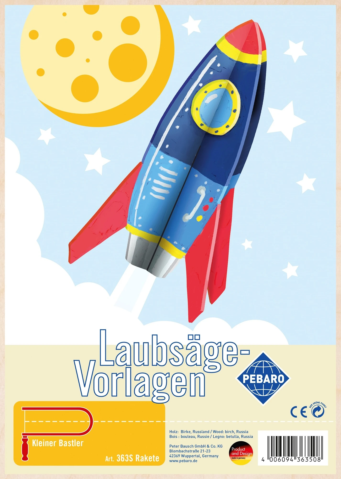Laubsägevorlage Rakete | Raumfahrt | Heimwerken | Kinder Modellbau| PB-363S 4 Laubsägevorlage Rakete | Raumfahrt | Heimwerken | Kinder Modellbau| PB-363S – Bild 2