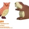Uhu-Eule Und Biber | 2-teiliges Tiere Set | Arche Spielfiguren | Holztiger | Europa Tiere | HT 80123+HT 80130 -Holzspielzeug-Peitz europa spielfiguren set arche uhu eule biber