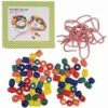 Fädelspiel Bunt | Holzperlen Zum Auffädeln | Lern-Motorikspielzeug | RS 818 -Holzspielzeug-Peitz faselspiel holz klein