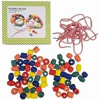 Fädelspiel Bunt | Holzperlen Zum Auffädeln | Lern-Motorikspielzeug | RS 818