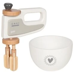 Hape Goki Handmixer Mit Rührschüssel Aus Holz | Spielküche | GO 51502