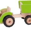 Goki Spielzeug Traktor Mit Anhänger Grün | Kinder-Bauernhof -Holzspielzeug-Peitz goki 55941 traktor holz oeko anhaenger