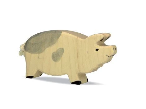 Holztiger Spielzeug-Eber Grau Kinder-Bauernhof-Zubehör Hof-Tiere 3 Holztiger Spielzeug-Eber Grau Kinder-Bauernhof-Zubehör Hof-Tiere