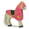 Pferd | Ritterburg-Figur 80.248 |Ritterspiel | Roter Umhang | Holztiger-Pferd -Holzspielzeug-Peitz holztiger pferd