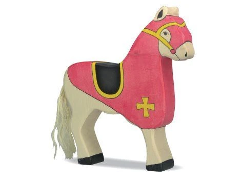 Pferd | Ritterburg-Figur 80.248 |Ritterspiel | Roter Umhang | Holztiger-Pferd 3 Pferd | Ritterburg-Figur 80.248 |Ritterspiel | Roter Umhang | Holztiger-Pferd
