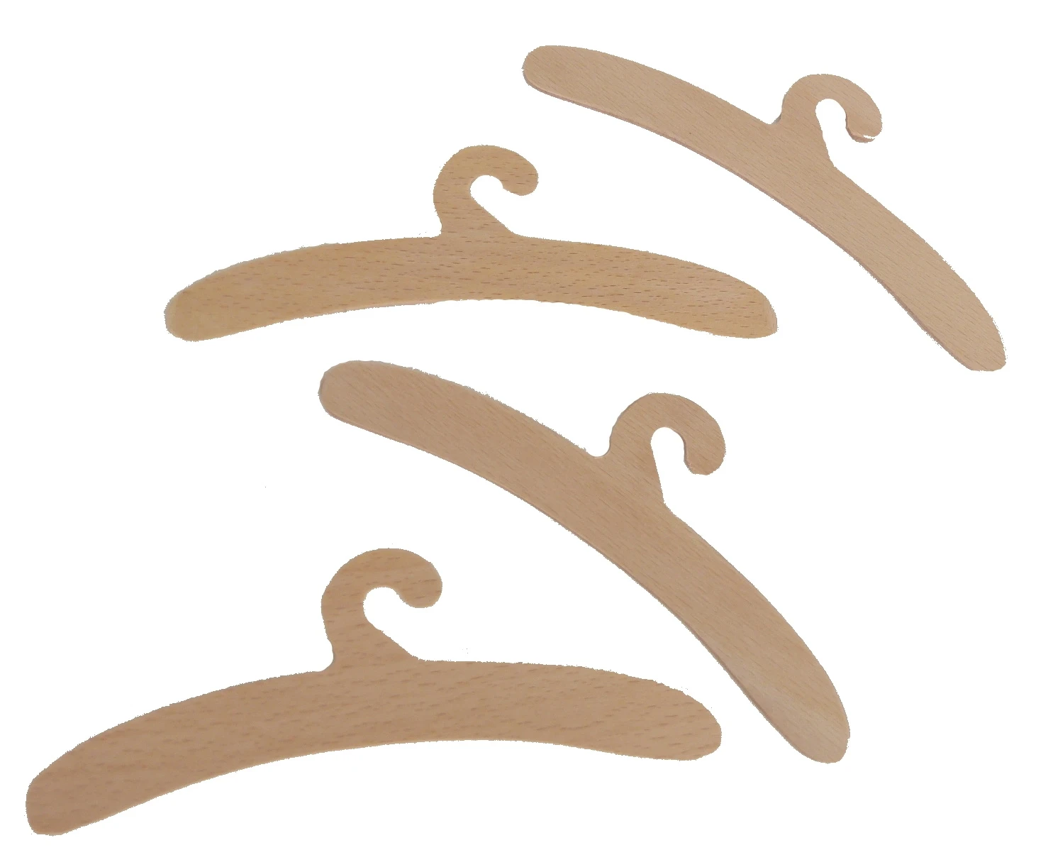 Puppen-Kleider-Bügel-Set | 4 Kleiderbügel Aus Holz Für Puppen 5011 4 Puppen-Kleider-Bügel-Set | 4 Kleiderbügel Aus Holz Für Puppen 5011 – Bild 2