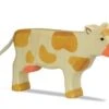 Holztiger Spielzeug-Kuh Braun-weiß Kinder-Bauernhof-Tiere Aus Holz