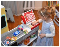 Goki Spiel-Kasse Mit Echter Scanfunktion | Kaufladen-Zubehör | TA 1030.5 -Holzspielzeug-Peitz ladenkasse kaufmannsladen 1030 5 kinder einkauf