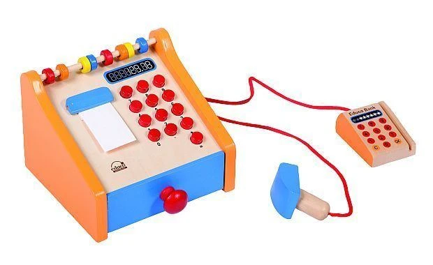 Hape Ladenkasse E3121 Kinder-Kaufmannsladen-Zubehör Holz Beleduc 3 Hape Ladenkasse E3121 Kinder-Kaufmannsladen-Zubehör Holz Beleduc