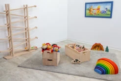 Große Holz-Kugelbahn Mit Erweiterung | Murmelbahn | Motorik-Lernspielzeug 4010 + 4011 -Holzspielzeug-Peitz murmelbahn holzkiste set kugelbahn 0 2646 5