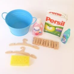 Kinder-Spielzeug Waschzuber Waschmittel Tanner Puppen-Zubehör Kaufladen-Zubehör 0409.0 10 Kinder-Spielzeug Waschzuber Waschmittel Tanner Puppen-Zubehör Kaufladen-Zubehör 0409.0 -Holzspielzeug-Peitz perwoll tanner waschzuber