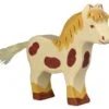 Holztiger Spielzeug-Pony Stehend | Schwarz-weiß Kinder-Bauernhof-Tiere Aus Holz -Holzspielzeug-Peitz pony holztiger