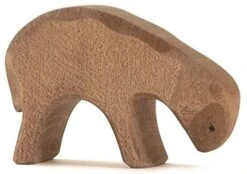 Schaf Braun Fressend | Holz-Krippen-Figur | Weihnachts-Krippen-Figur | Os 11653