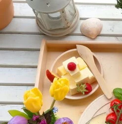 Holz-Spielküchen-Zubehör Kinder-Teller | Holz-Schale | Schüssel | Spielzeug-Schälchen 20163 -Holzspielzeug-Peitz schale teller Beeren