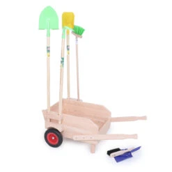 Kinder Schubkarre | Sackkarre Aus Naturholz Für Kinder | 4025 -Holzspielzeug-Peitz schub sackkarre fuer kinder set mit schaufel besen
