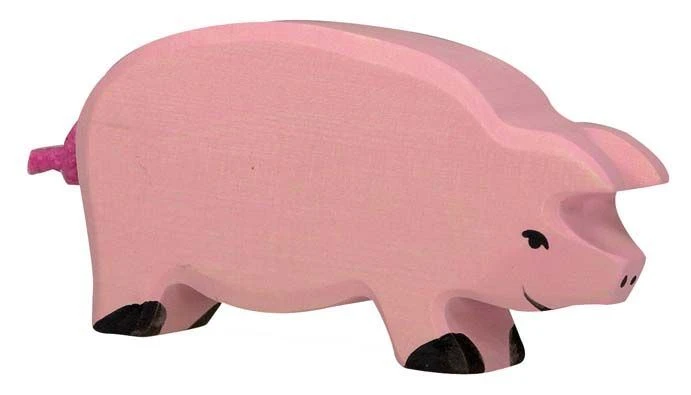 Holztiger Spielzeug-Schwein Rosa Kinder-Bauernhof-Tiere Aus Holz 3 Holztiger Spielzeug-Schwein Rosa Kinder-Bauernhof-Tiere Aus Holz
