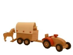Spielzeug-Traktor Trecker | Kinderspiele-Fahrzeug | OS 5560040 -Holzspielzeug-Peitz traktor pferdeanhaenger ostheimer