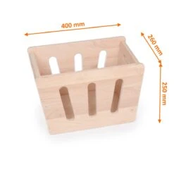 Achse Mit Rädern Für Wäschekorb Aus Massivem Holz | Mini-Spielmobil | Holzkiste | Ordnungsbox 6045.1 -Holzspielzeug-Peitz waeschekorb massivholz spielmobil ordnungsbox holzkiste Erle Abmessung 2691 1