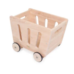 Titelseite -Holzspielzeug-Peitz waeschekorb mit raedern